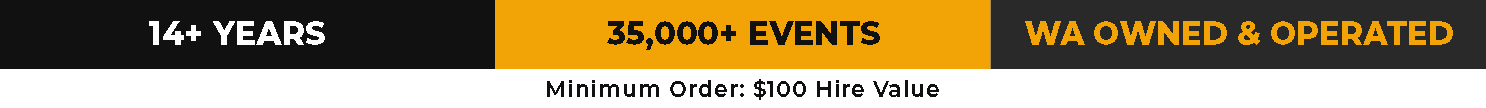 Minimum hire order value $100